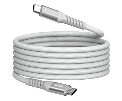 Kabel Verbatim Sync & Charge USB C to USB C 100W Magnetic 120 cm - Grey